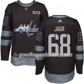 Washington Capitals Jaromir Jagr 68 1917-2017 100th Anniversary Adidas Zwart Authentic Shirt - Mannen